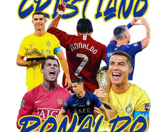 Cristiano Ronaldo TShirt Design Digital File, 300 DPI ,PNG file ready to print