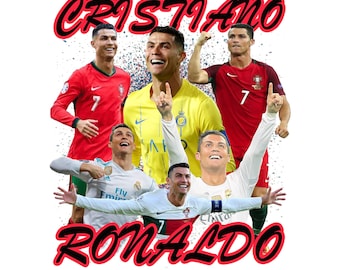 Cristiano Ronaldo TShirt Design Digital File, 300 DPI ,PNG file ready to print