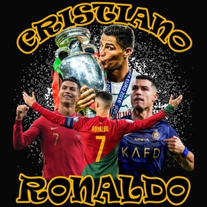 Archivo digital con diseño de camiseta de Cristiano Ronaldo, 300 DPI, archivo PNG listo para imprimir