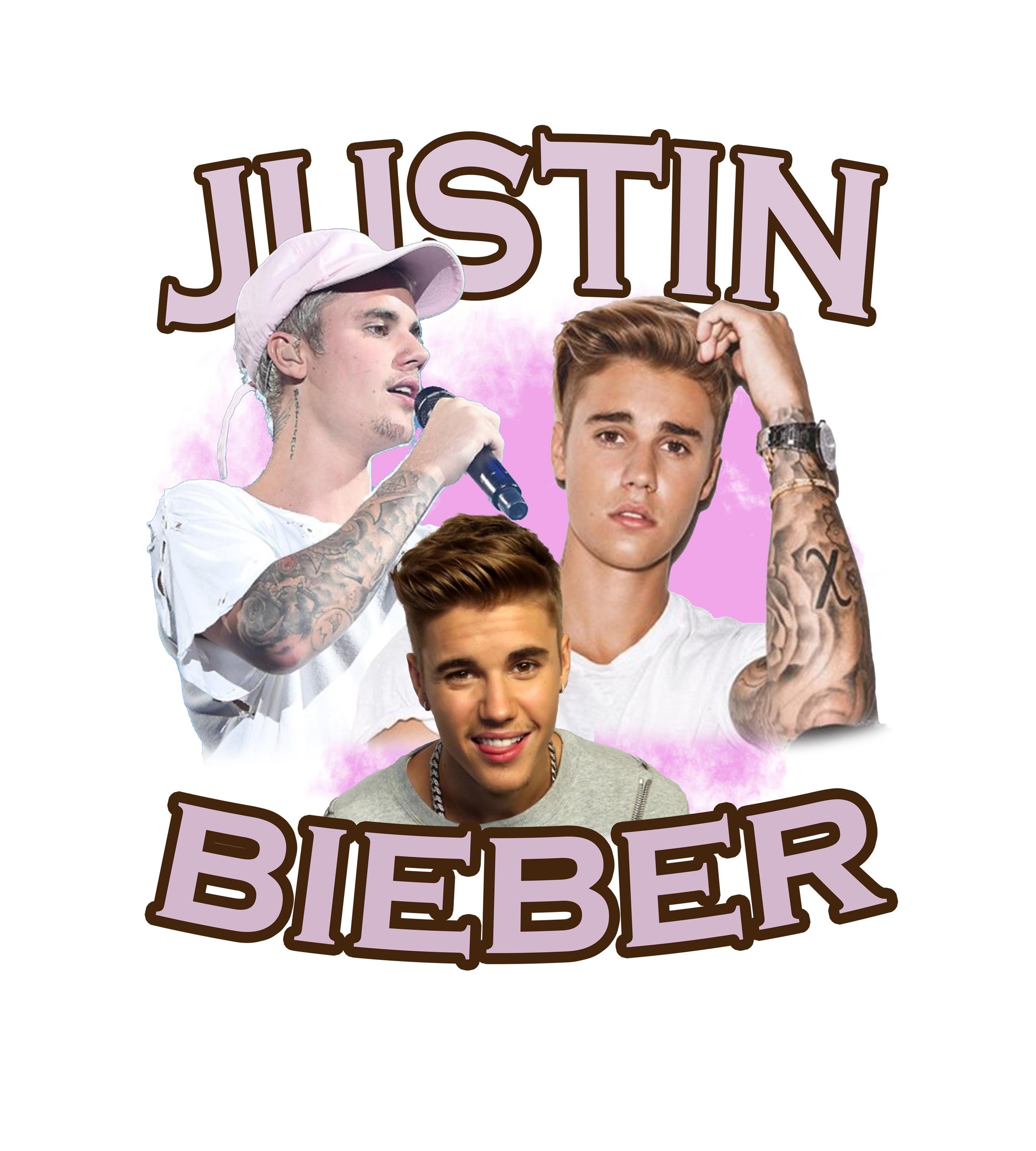 Justin Bieber T Shirt - Etsy Norway, image size:2700x3000
