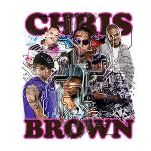 Chris Brown T Shirt Design Digital File, PNG file ready to print