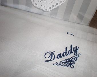 Daddy.One Gift Hanky. for Men Ladies -Daddys Girl - Father of  Bride-Anniversary