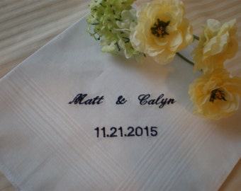 Bridal bridesmaids gift hanky