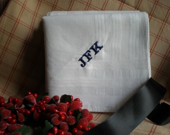 Custom Monogram.One Hanky./wedding