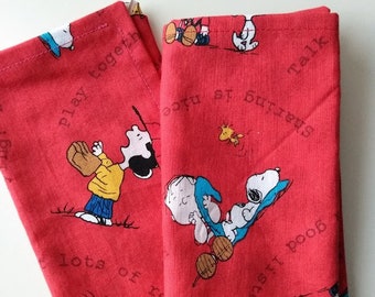 Charlie Brown Friends Hankies - Set of 2 -Napkins or hankies