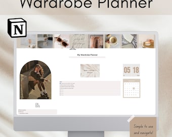 Digital Wardrobe Planner – Closet Organizer Notion Template (PDF