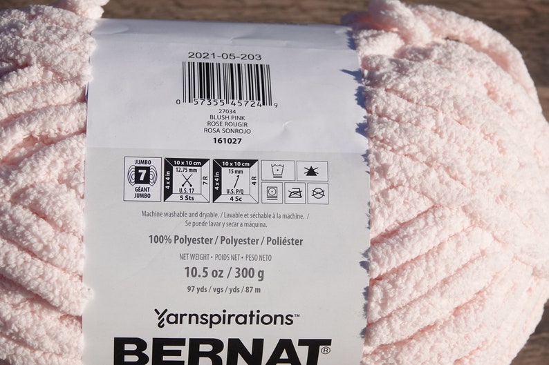 Yarnspirations Blush Pink Bernat Blanket Extra Yarn 100 Etsy