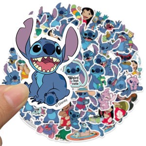 51PCS Lilo & Stitch Sticker Pack – Cute Cartoon Decals for Scrapbooking, Laptop, Skateboard, Water Bottle, Luggage - Kids DIY Fun