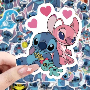 51PCS Lilo & Stitch Sticker Pack – Cute Cartoon Decals for Scrapbooking, Laptop, Skateboard, Water Bottle, Luggage - Kids DIY Fun