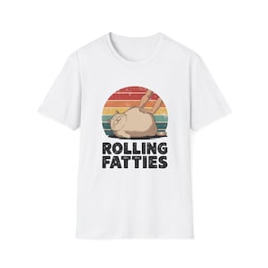 Rolling Fatties Funny Vintage Chubby Cat Retro Design | Funny Cat Shirt, Cat Lover Gift, Pet Owner T-Shirt, Unisex Graphic Tee