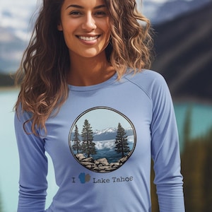 I Love Lake Tahoe Sweatshirt | Mountain View Lake Tahoe Hoodie | Cozy Outdoor Adventure Apparel | Perfect Gift for Lake Tahoe Lovers