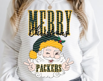 Merry Christmas Packers Png | Packers Football Christmas Png | Packers Santa Claus | Santa Claus Green Bay | Packers Football Christmas Png