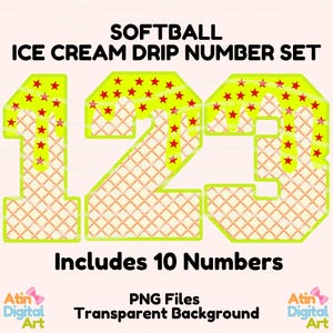 Softball Jersey Numbers Png | Softball Ice Cream Drip Numbers Png | Ice Cream Drip Numbers | Jersey Numbers Png | Ice Cream Jersey Numbers