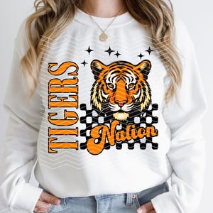 Tigers Nation Png | Trendy Preppy Tigers Png | Tigers mascot png | Tigers School Spirit Png | Tigers Game Day | Tigers Png | We are Tigers