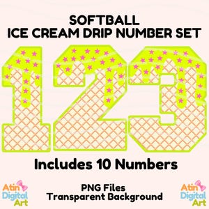 Softball Jersey Numbers Png | Softball Ice Cream Drip Numbers Png | Ice Cream Drip Numbers | Jersey Numbers Png | Ice Cream Jersey Numbers