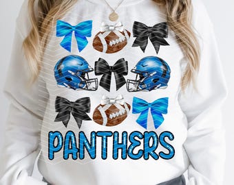 Coqueta Panthers Png / Coqueta Carolina Png / Preppy de moda Carolina / Coqueta Fútbol / Carolina Png / Panthers Png / Día de juego de Carolina