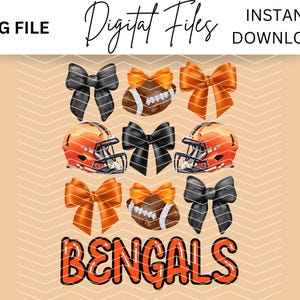 Coquette Bengals Png | Coquette Cincinnati Png | Preppy Cincinnati | Coquette Football | Cincinnati Png | Bengals Png | Cincinnati Game Day image 3