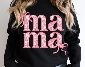 Lace Coquette Mama Png | Mama Coquette Png | Trendy Preppy Mama Png | Floral Mama Png | Mama Girly Era Png | Mama Bow Png | Pink Lace Mama