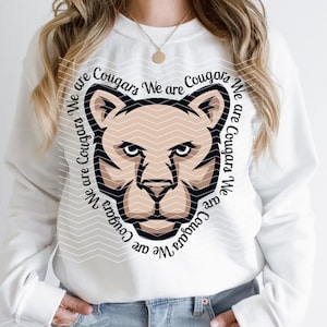 We Are Cougars Png | Trendy Preppy Cougars | Cougars mascot png | Cougars School Spirit | Cougars Game Day | Cougars Png |Cougars Nation Png