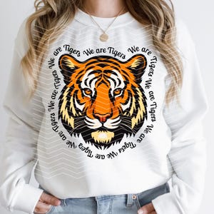We Are Tigers Png | Trendy Preppy Tigers | Tigers mascot png | Tigers School Spirit Png | Tigers Game Day | Tigers Png | Tigers Nation Png