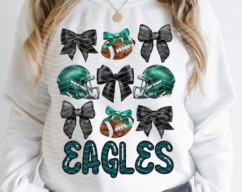Coquette Eagles Png | Coquette Philadelphia Png | Trendy Preppy Philadelphia Png | Coquette Football Png | Philadelphia Png | Eagles Png