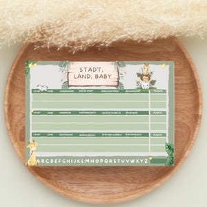 Baby Shower Game City, Country, River, Baby Shower Activity, Baby Shower, Baby Shower Guessing Game, Rainbow Boho, Digital Download