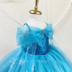 Frozen Elsa Birthday Dress for Toddler, Elsa Costume, Halloween Girl Dress
