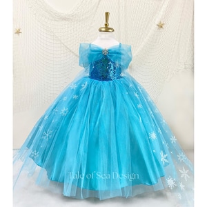 Elsa Gefrorene Kostüm für Kleinkinder, Prinzessinnen Kleid