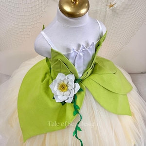 Princess Tiana Costume for Girls, Halloween Princess Costume, The Frog Princess