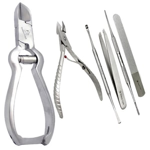 Professional Podiatry Toe Nail Clipper Set for Thick Nails: Complete Chiropody Foot Care Tools for Optimal Nail Health and Grooming