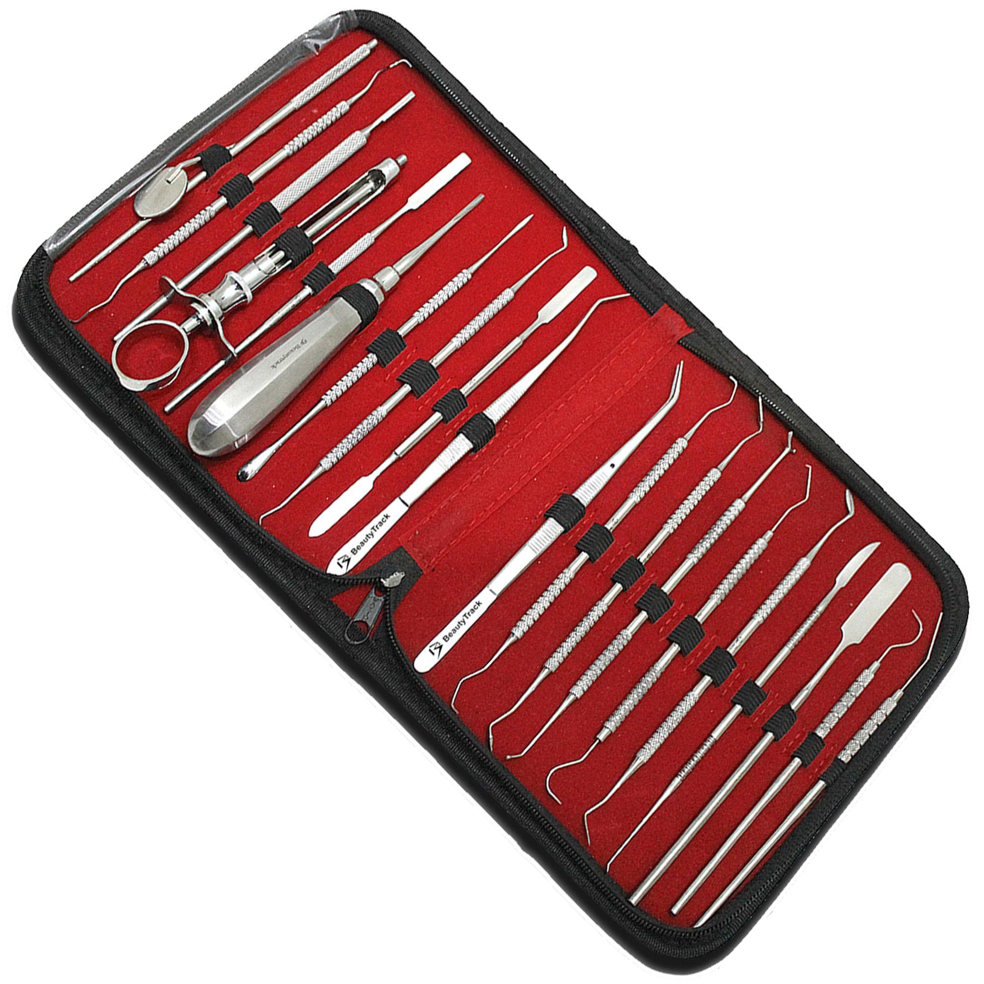 Kit Dentista Acciaio Inox &ndash; Raschietto, Specchio E Sonda Per Rimozione Tartaro E Placca