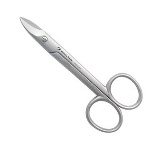 Crown Stainless Steel Scissors: Premium Precision Manicure and Cuticle Care Tool for Finger and Toe Nails – Salon Quality