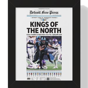 Detroit Lions Kings of The North Framed Poster, NFC Champions