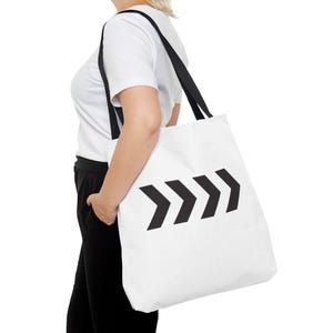 One Direction Liam Payne Arrow Tattoo Tote Bag - Great Gift for 1D Fan, Different Sizes & Handle Colors Available