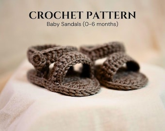 Baby Sandals Crochet Pattern: Step by Step Instructions for Newborn Summer Spring Shoes