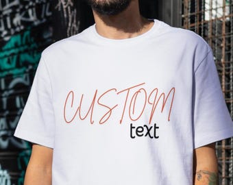 Custom Text Comfort Colors Shirt, Custom Personalized Tee with Name or Message, Gift for Birthdays, Bachelorette and Special Occasions