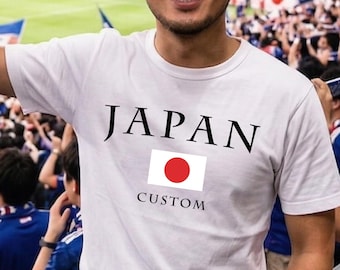 Camiseta de fútbol de Japón, camiseta personalizada con el nombre del jugador, camiseta para aficionados a partidos internacionales, regalo de fútbol de Japón