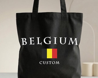 Bolsa de fútbol de Bélgica, bolsa personalizada con el nombre del jugador, bolsa para aficionados a partidos internacionales, regalo de fútbol de Bélgica