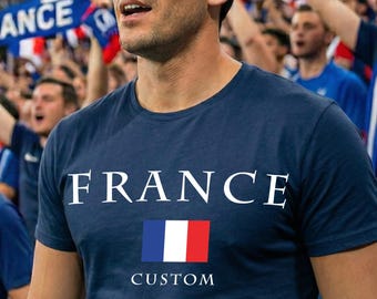 Camiseta de fútbol de Francia, camiseta personalizada con el nombre del jugador, camiseta para aficionados a partidos internacionales, regalo de fútbol de Francia