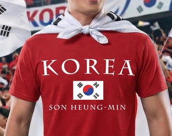 Camiseta de fútbol de Corea, camiseta personalizada con el nombre del jugador, camiseta para aficionados a partidos internacionales, regalo de fútbol de Corea
