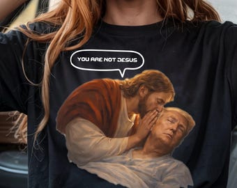 Trump Jesus T-Shirt, Comfort Colors® Trump 2026 Humor Shirt, Divine Leader Meme Tee, Patriotic Healing Scene Shirt, Funny Political Shirt