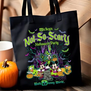 Not So Scary Tote Bag, Mickey and Friends Tote Bag, Disney Halloween Tote Bag, Spooky Season Totes, Halloween Family Tote Bag, Tote Bag Gift
