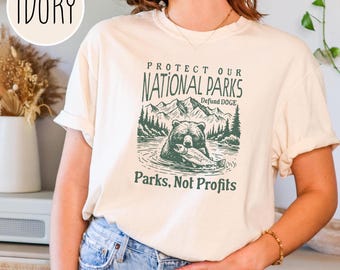Comfort Colors® Protect Our National Parks T-Shirt, Retro National Park Conservation Tee, Public Lands Wildlife Tee, Parks National Park Tee