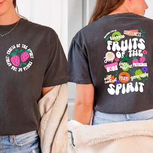 Comfort Colors® Fruits of the Spirit Shirt, Retro Summer Shirt for Christian, Christian Shirts Gifts for Women, Botanical Shirt, Fruit Tees
