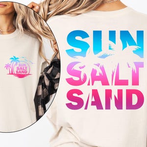 Comfort Colors® Sun Salt Sand T-Shirt, Beach Vibes T Shirt, Summer Shirt, Summer Lover Shirt, Summer Vacation Shirt, Cute Beach Shirt