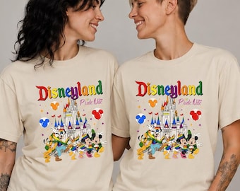 Disneyland Pride Shirt, Pride Nite Tee, Rainbow Castle Shirt, Theme Park Pride Tee, LGBT Vacation Shirt, Pride Event Tee