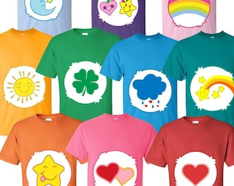 Cute Bear Nostalgia Costume, Custom Symbolic Bear Matching Group Tee, Cute Bear Characters Matching Friends Shirt, Best Friends Tee