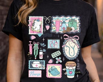 Camiseta de enfermera Comfort Colors®, camiseta de enfermera titulada, camiseta de enfermera titulada, camiseta de enfermera bonita, camiseta de la vida de enfermera, camiseta médica, camiseta de regalo para enfermeras