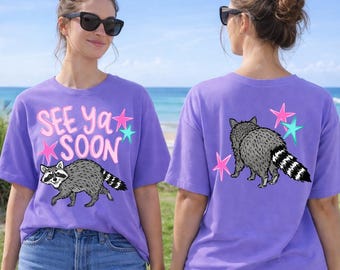 See Ya Soon Raccoon Teacher Summer Comfort Colors® Tee, Last Day of School Shirt, End of Year Teacher Shirt, Teacher Team Tee, Teacher Gift