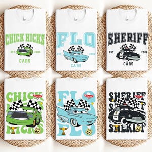 Disney Cars Shirt, Cars Lover Shirt, Disneyland Family Trip Tee, Pixar Lightening McQueen Tee, Tow Mater T-Shirt, Sally, Doc Hudson Shirt. afbeelding 2